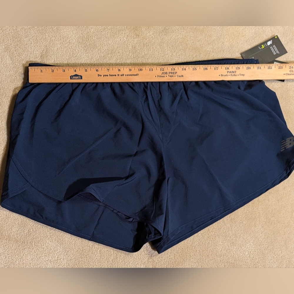 NWT Women's New Balance Navy Athletic Shorts,‎ Built-in Brief| Size 2XL - Picture 6 of 8